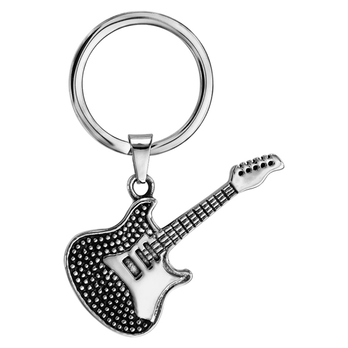 Porte clef acier guitare avec picot – 159181