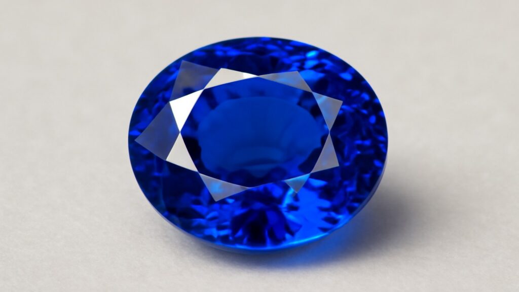 Saphir bleu taillé pour guide de choix Bijouterie Merviel
