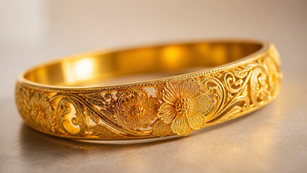 Bijou en or 24 carats avec brillance intense