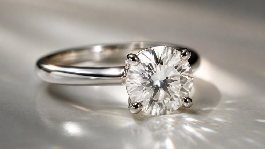 Bague en diamant brillant éclatant