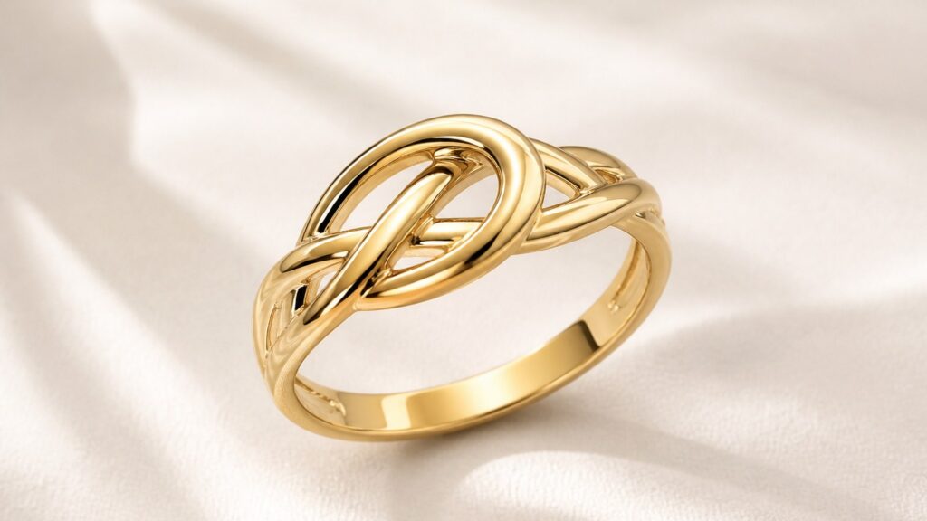 Bague en vermeil avec placage or sur argent massif