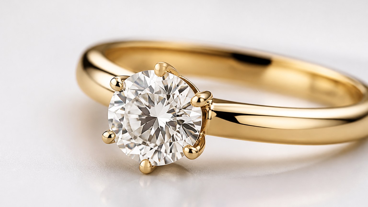 Gros plan sur un bijou en or avec diamant taillé