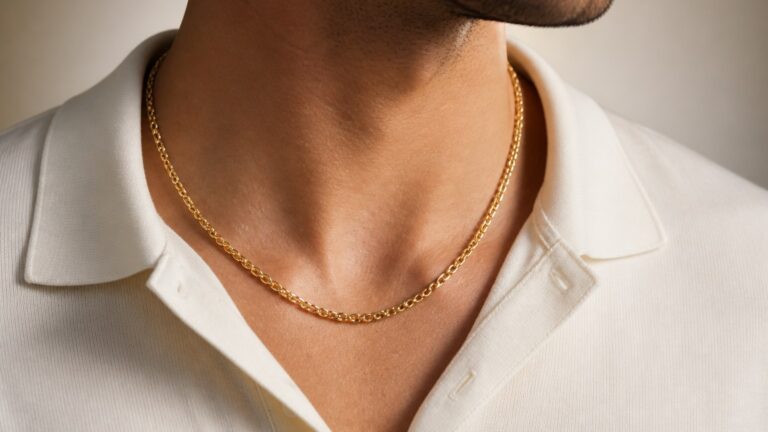 Chaîne homme en or 18 carats maille forçat