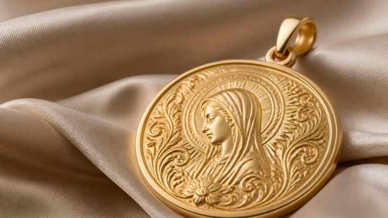 Médaille en vermeil en gros plan, montrant la couche d'or sur base argentée