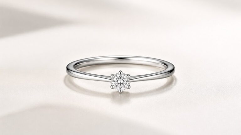 Bague avec diamant de 0,10 carat en or blanc