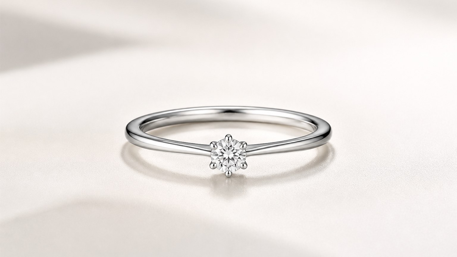 Bague avec diamant de 0,10 carat en or blanc