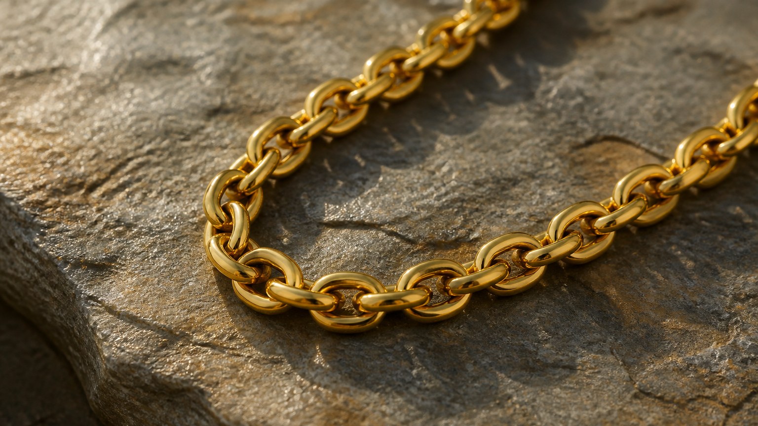 Détail maille forçat chaîne or 24k homme