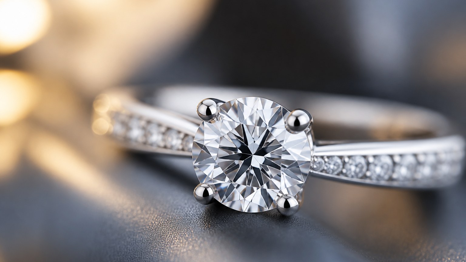 Bague en or avec diamant taillé