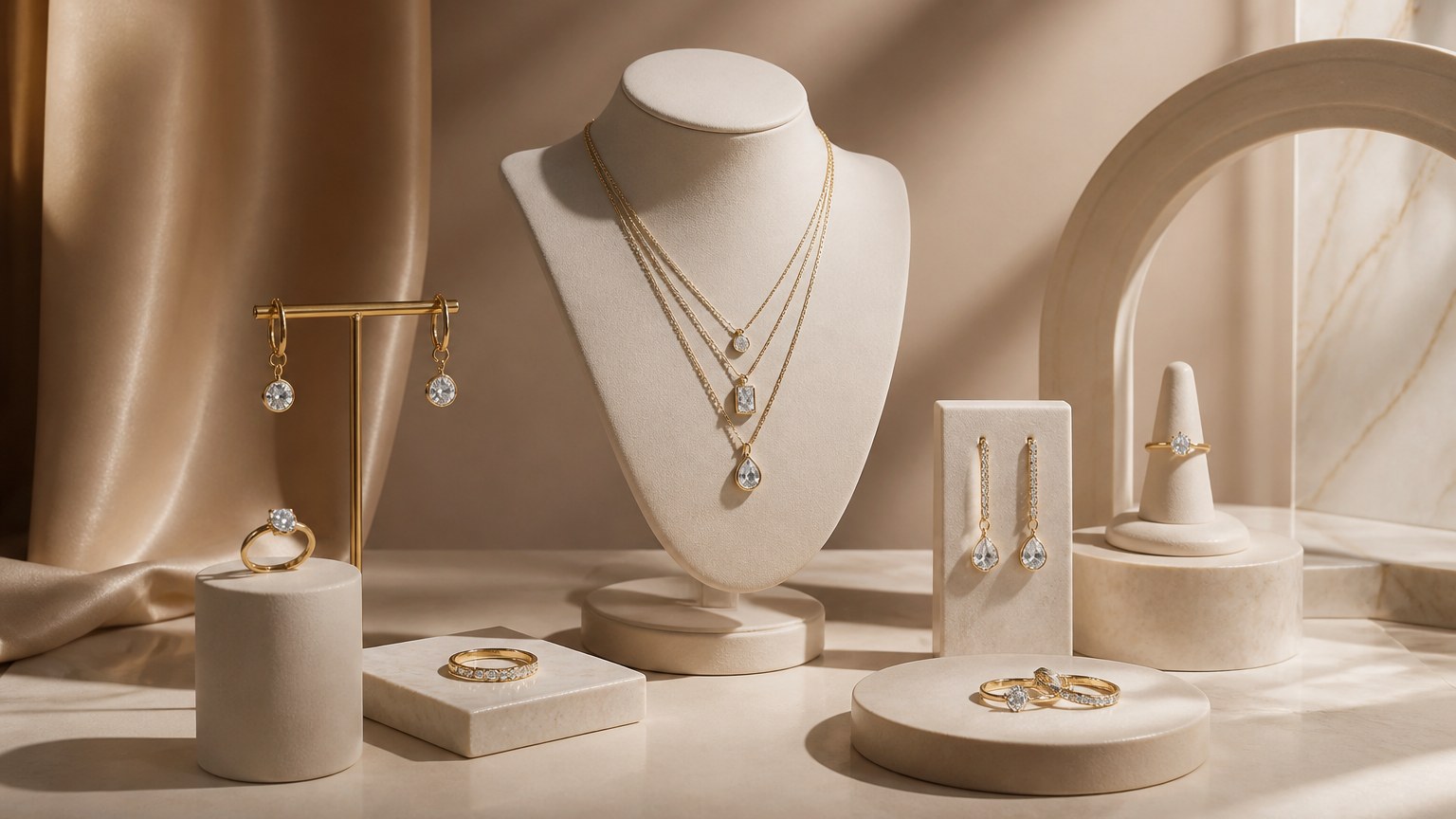 Vitrine virtuelle de bijoux SRD dans une boutique en ligne