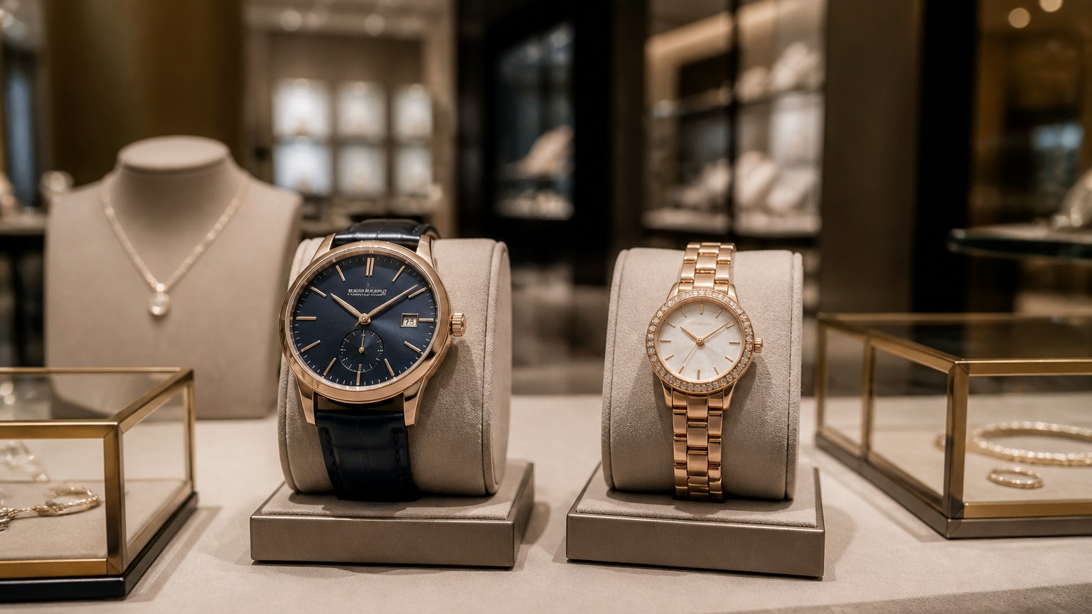 Montres homme et femme exposées chez Maty Nantes