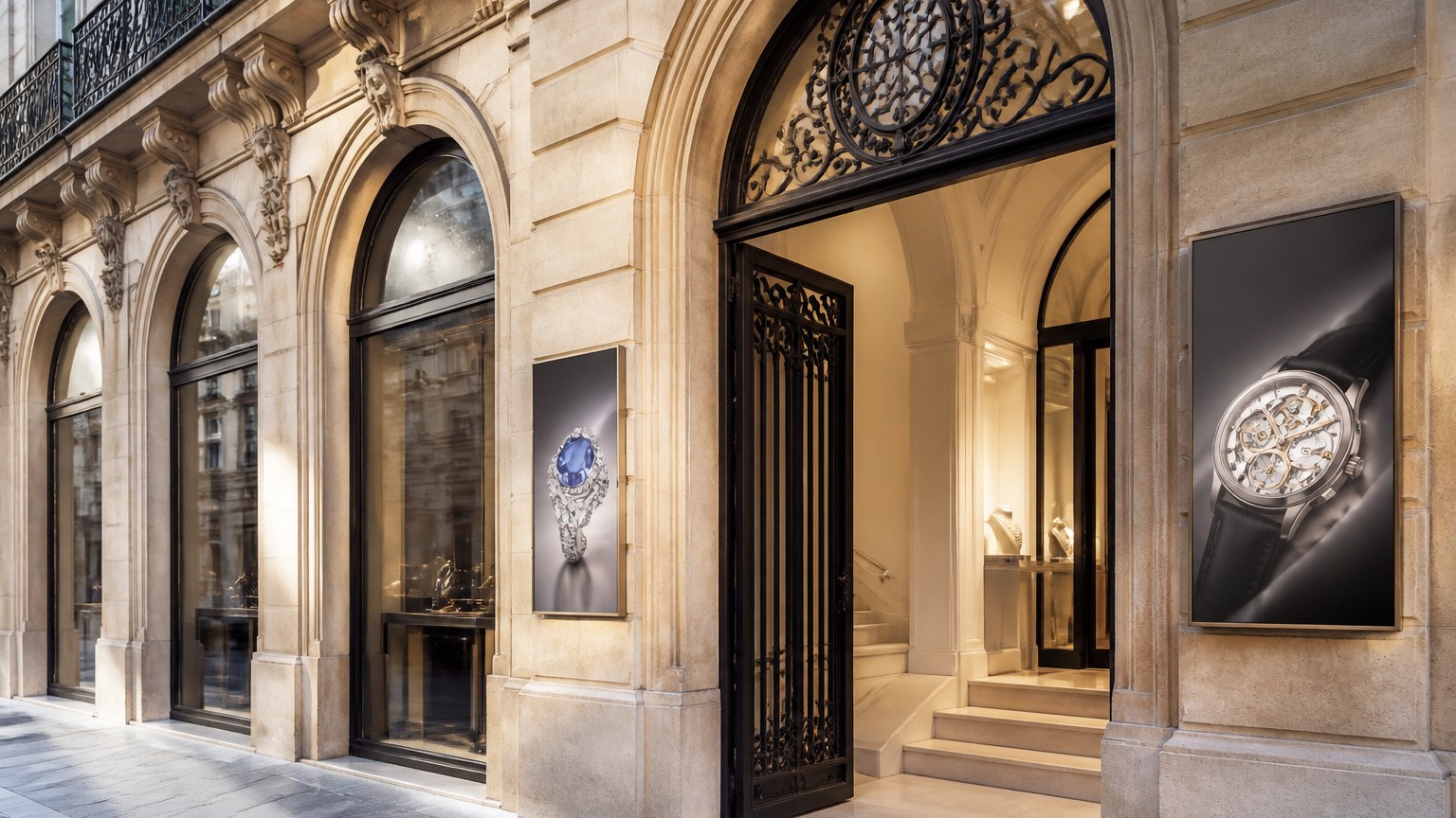 Entrée de la Haute École de Joaillerie, 58 rue du Louvre, Paris